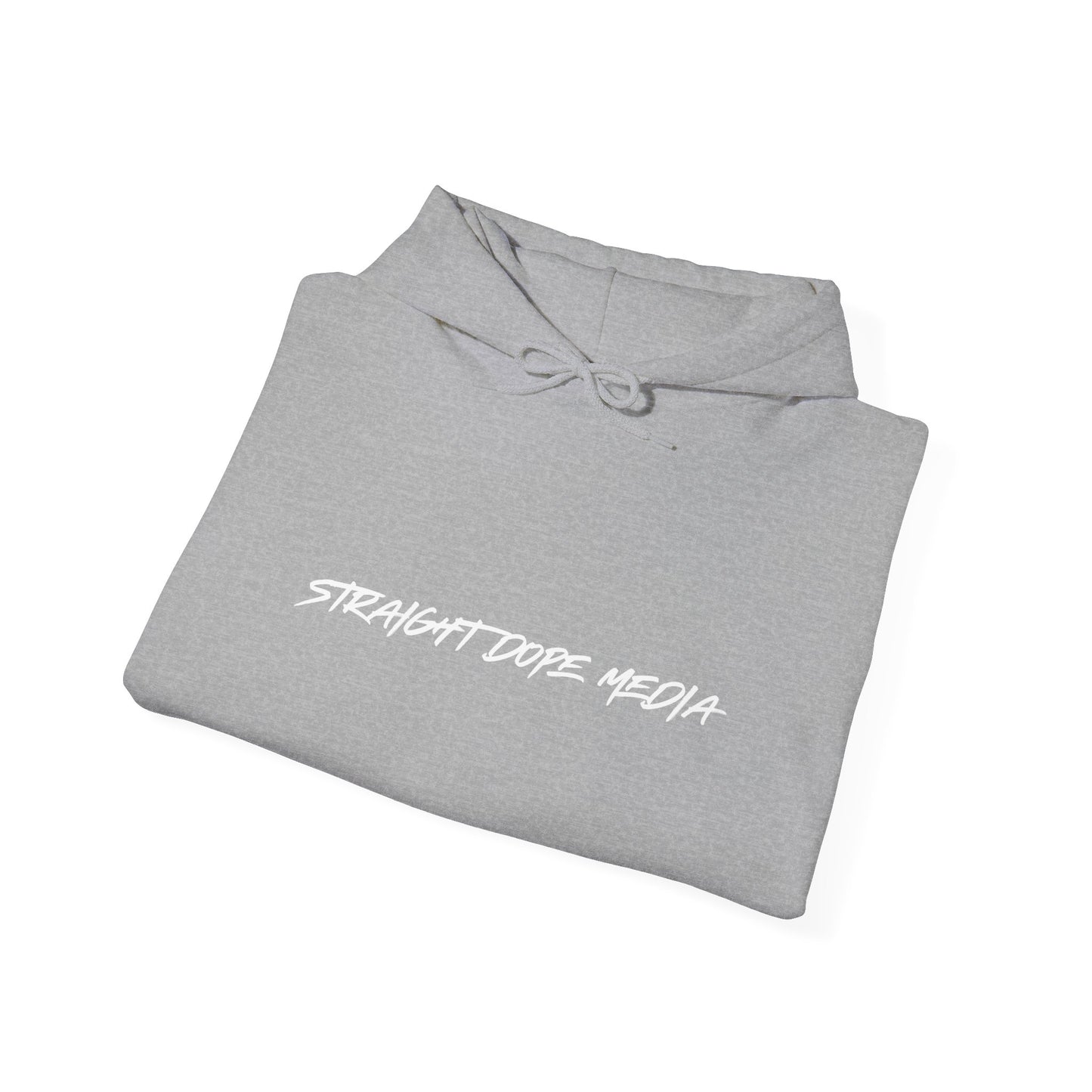 Straight Dope Media White Text Hoodie