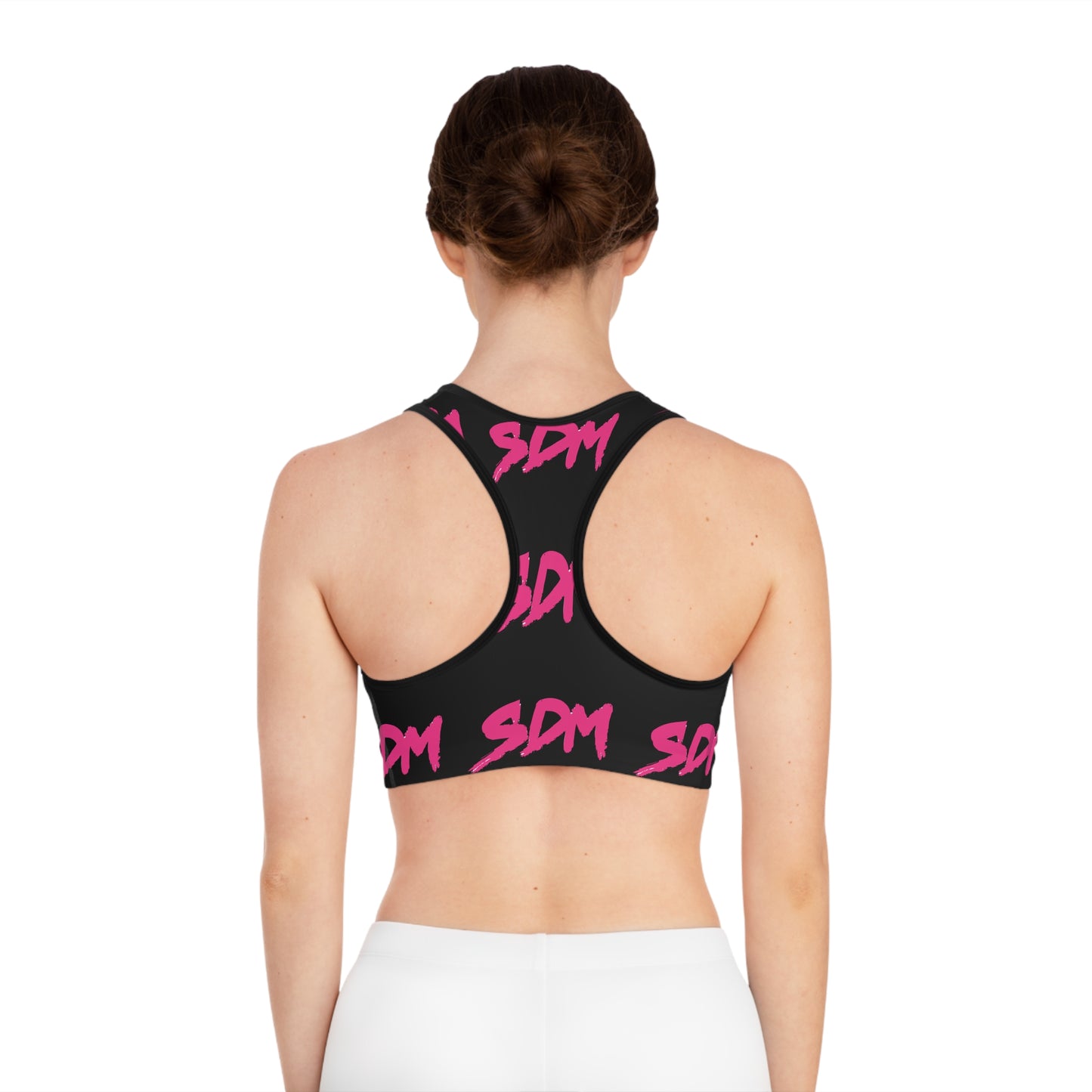 SDM Pink on Black AO Sports Bra