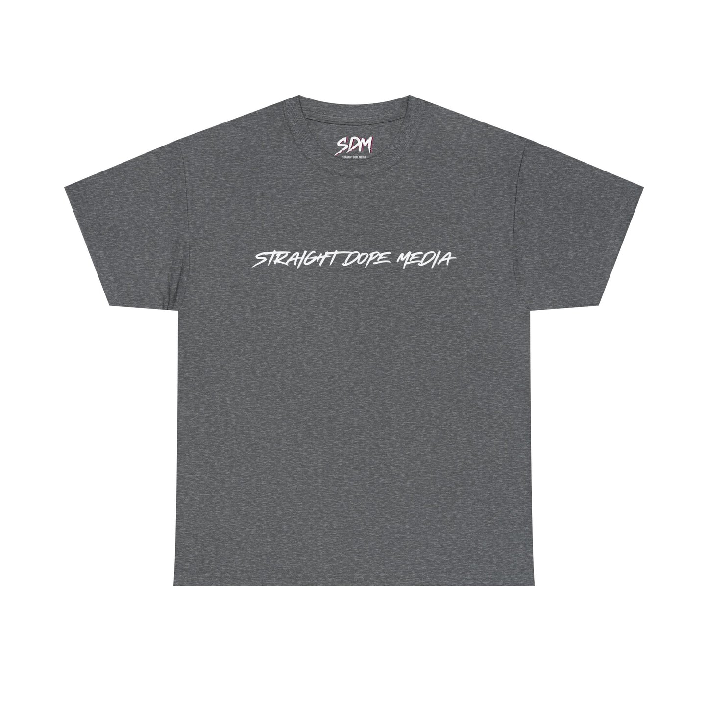 Straight Dope Media White Text Tee