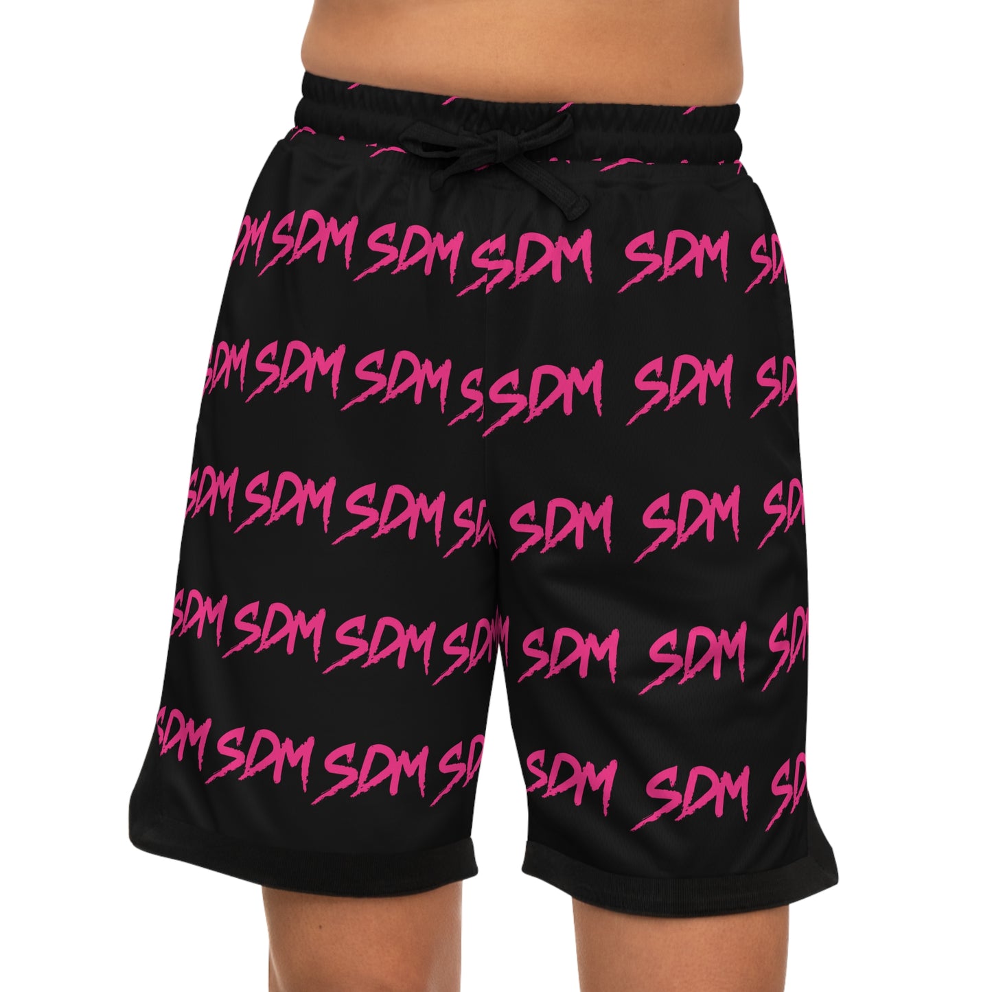 SDM Pink Logo on Black AO Shorts