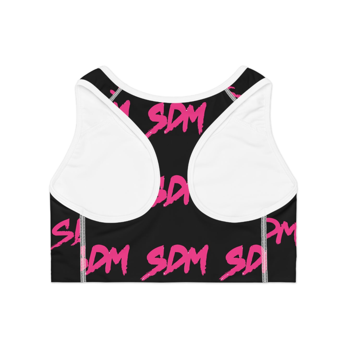 SDM Pink on Black AO Sports Bra