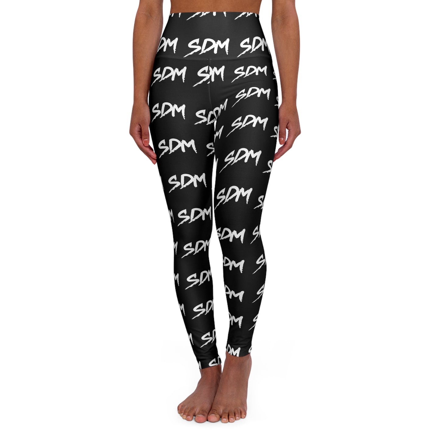 SDM Black Leggings White Logo