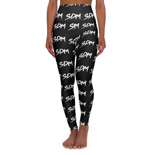 SDM Black Leggings White Logo
