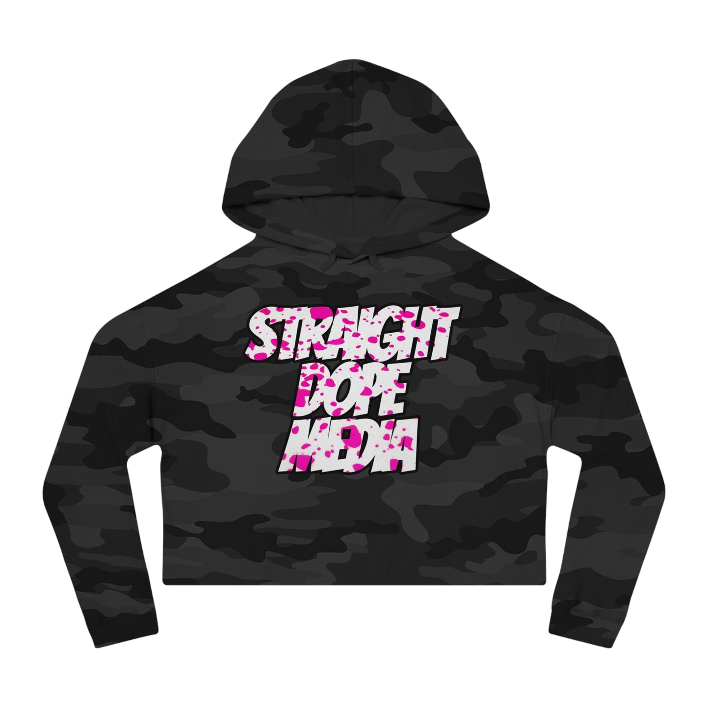 Straight Dope Media Paint Splatter Cropped Hoodie