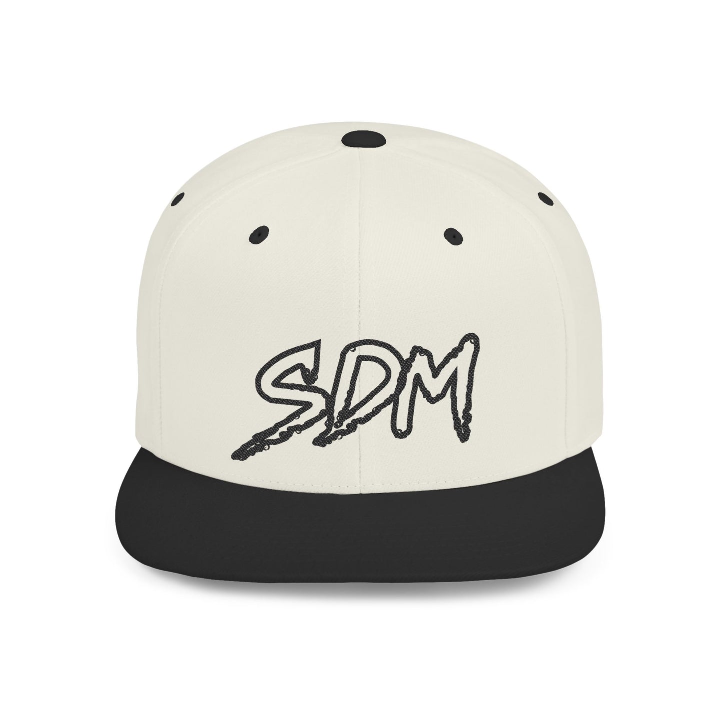 SDM Black Outline Logo Snapback Hat
