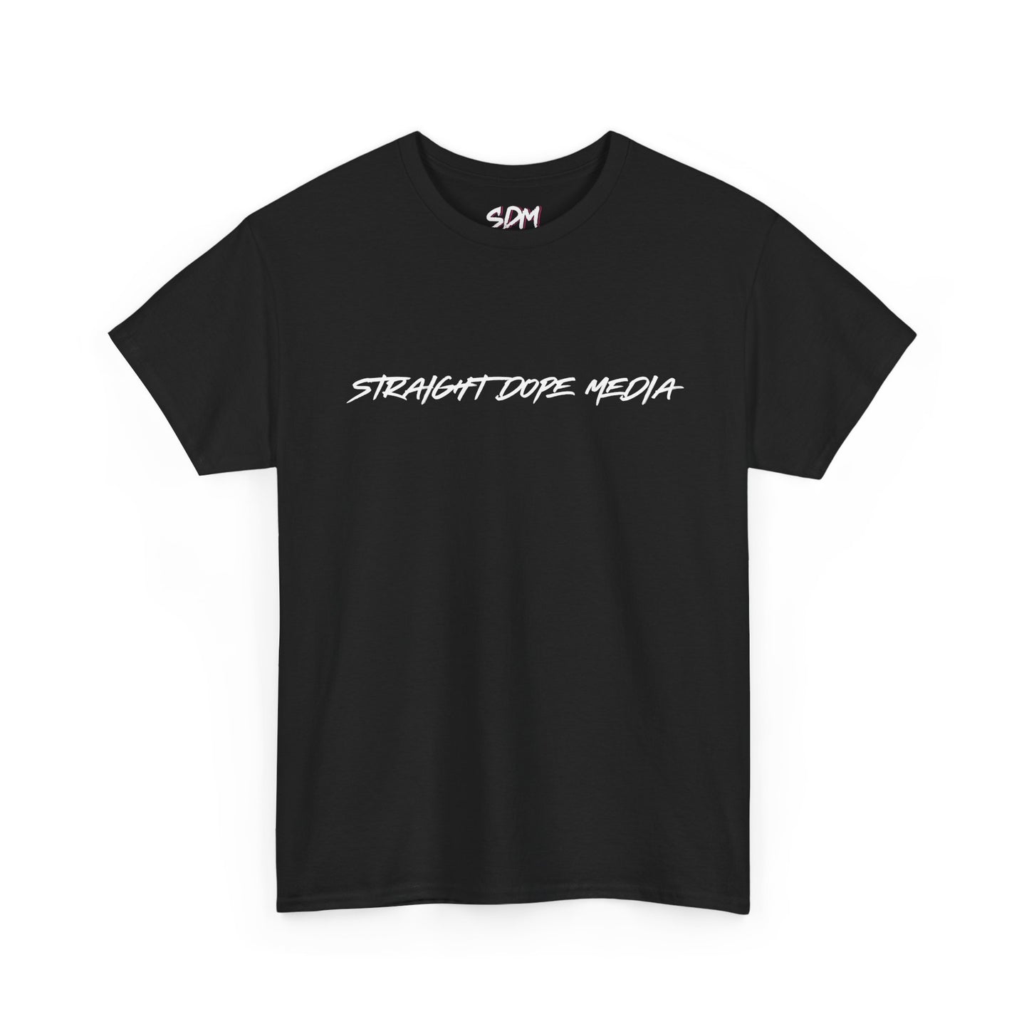 Straight Dope Media White Text Tee