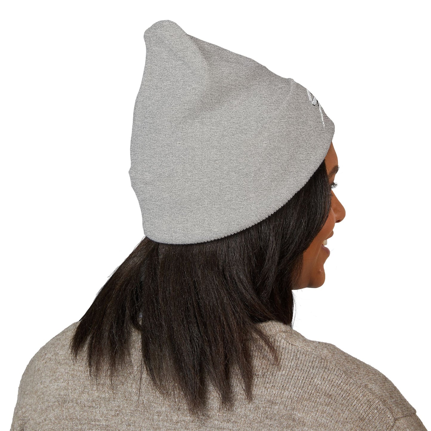 SDM White Logo Beanie