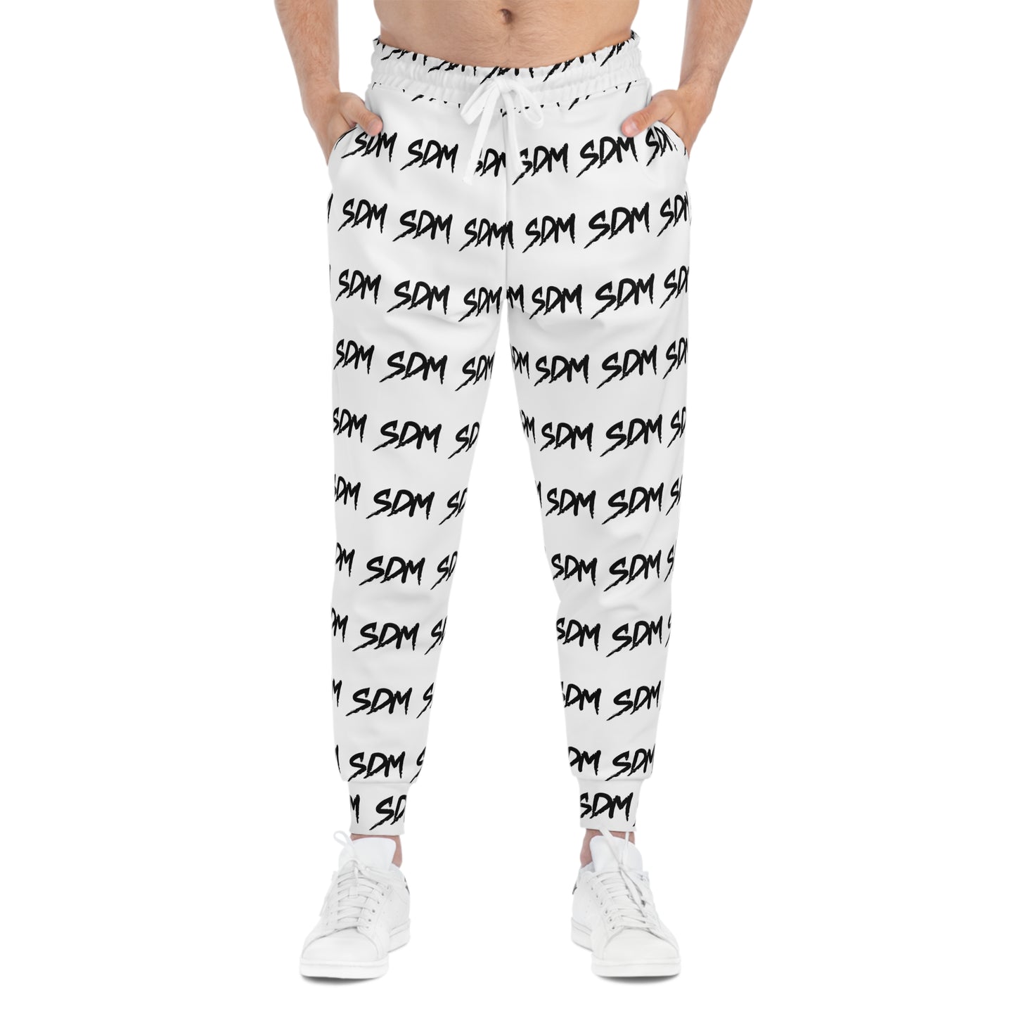 SDM Black Logo on White AO Joggers