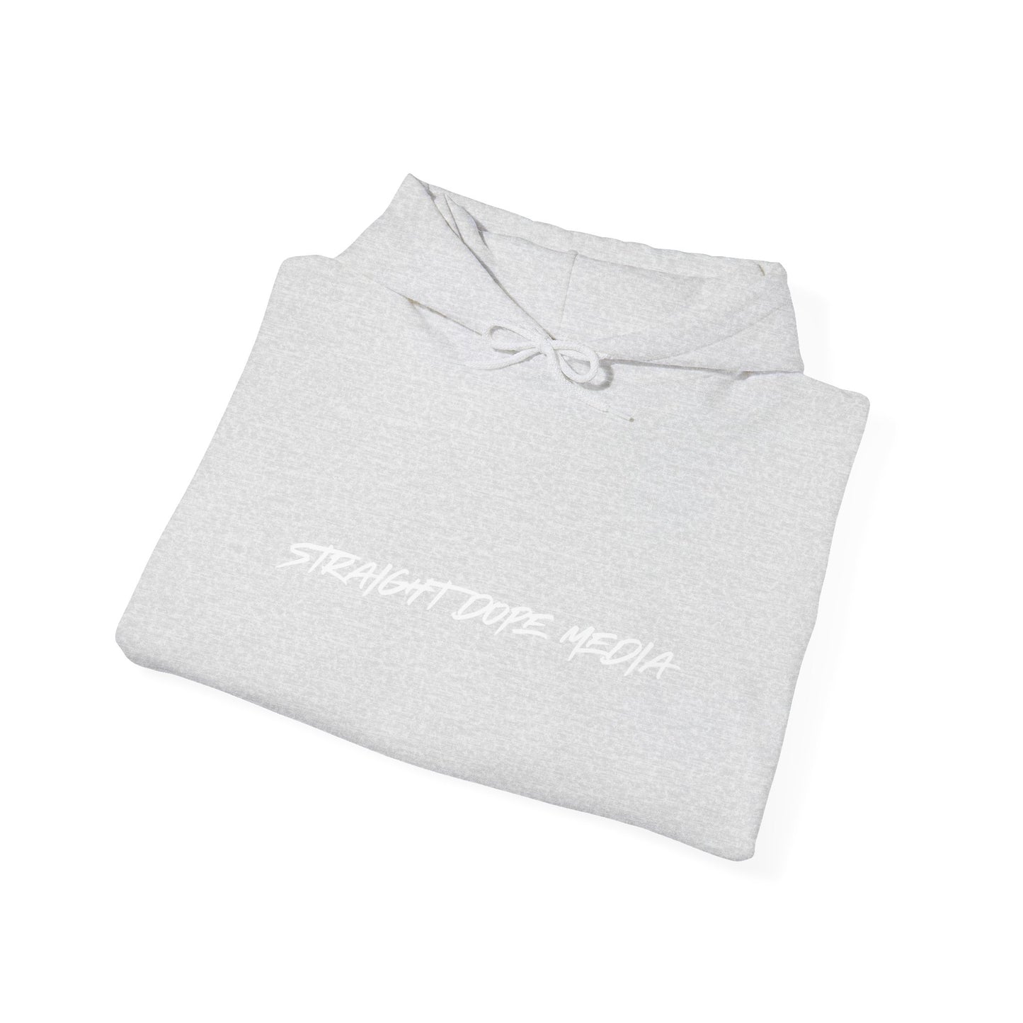 Straight Dope Media White Text Hoodie