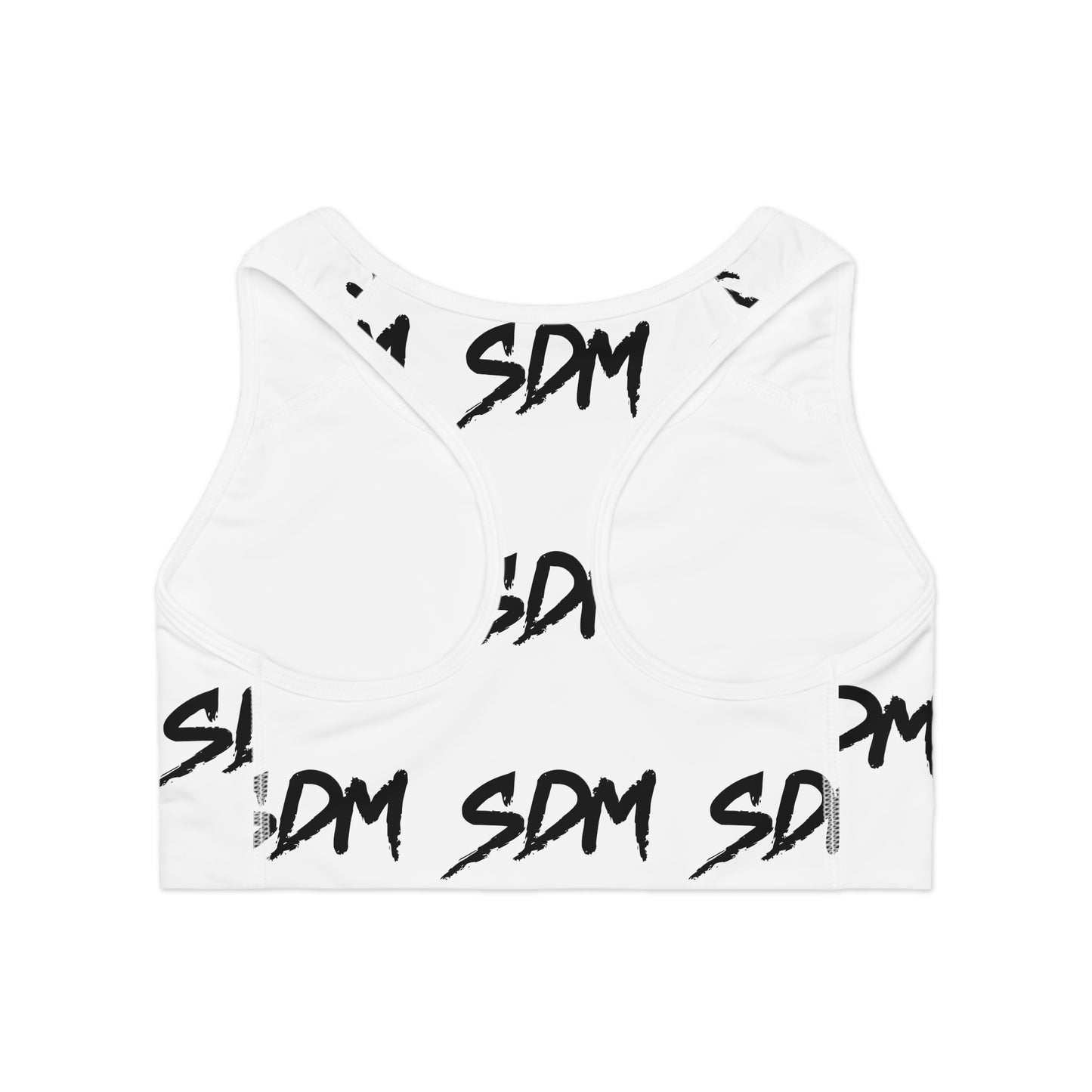 SDM White on Black AO Sports Bra