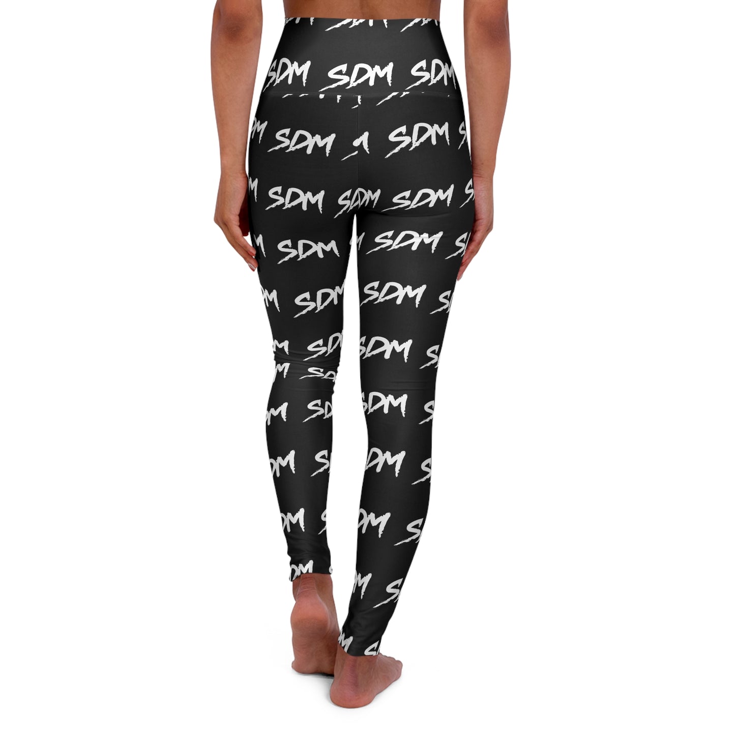 SDM Black Leggings White Logo