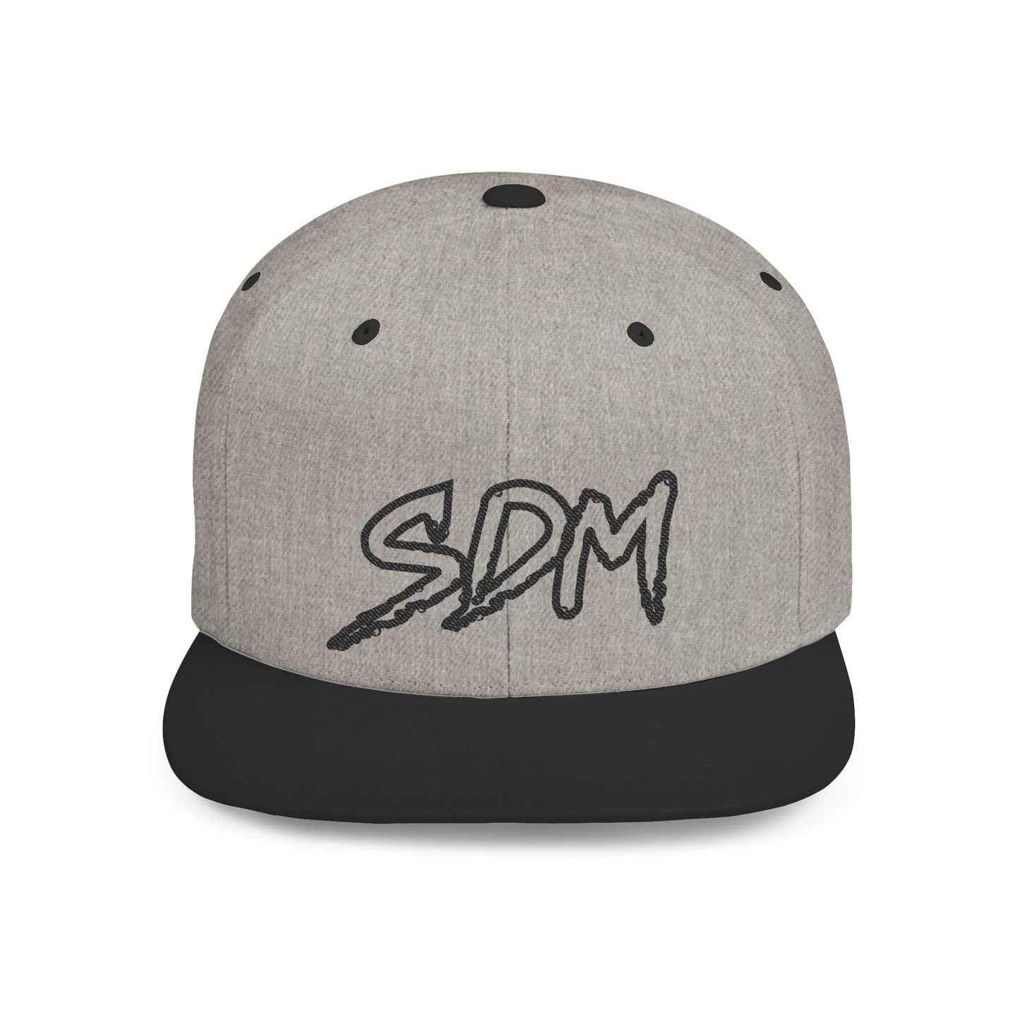 SDM Black Outline Logo Snapback Hat