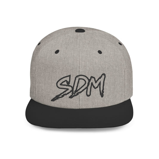 SDM Black Outline Logo Snapback Hat