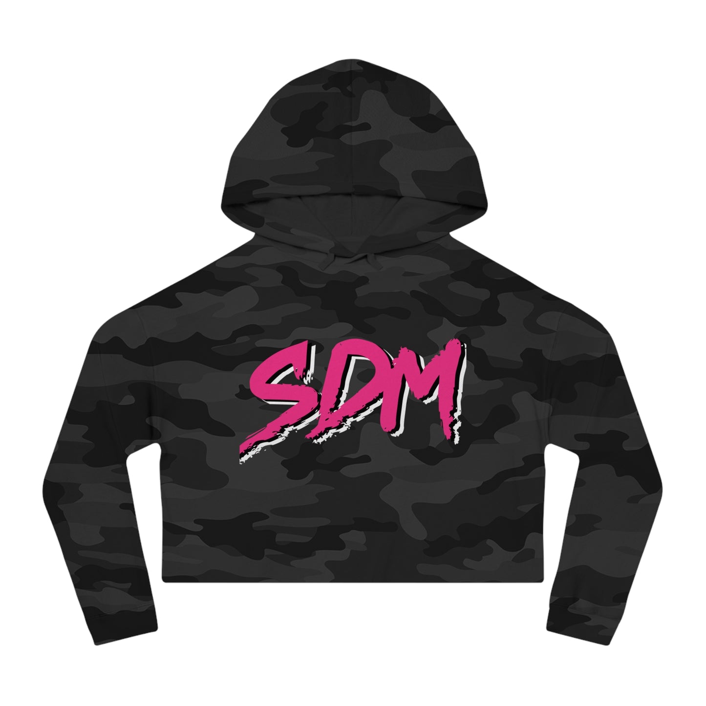 SDM Pink Text Cropped Hoodie