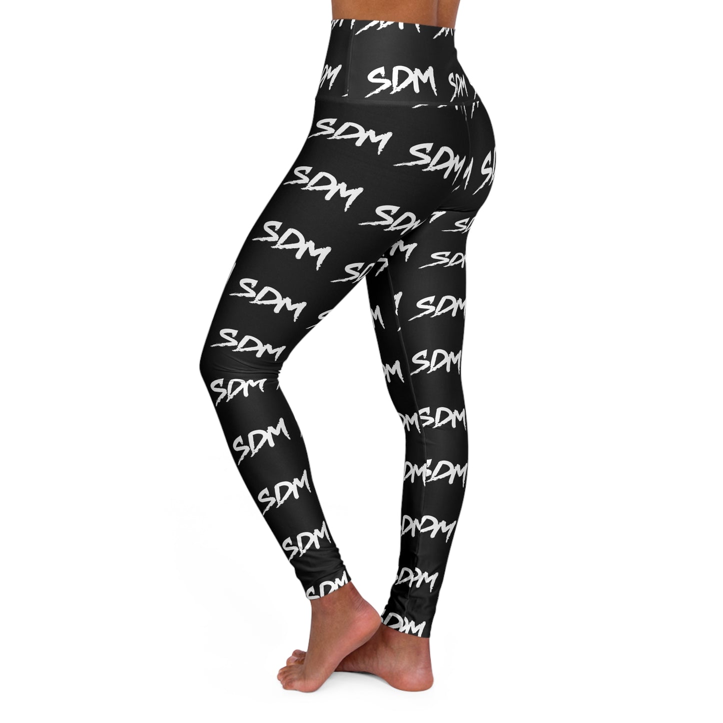 SDM Black Leggings White Logo
