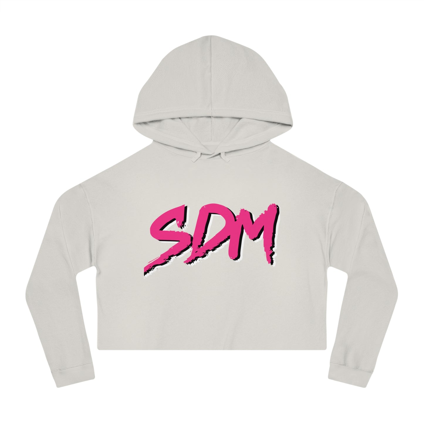 SDM Pink Text Cropped Hoodie