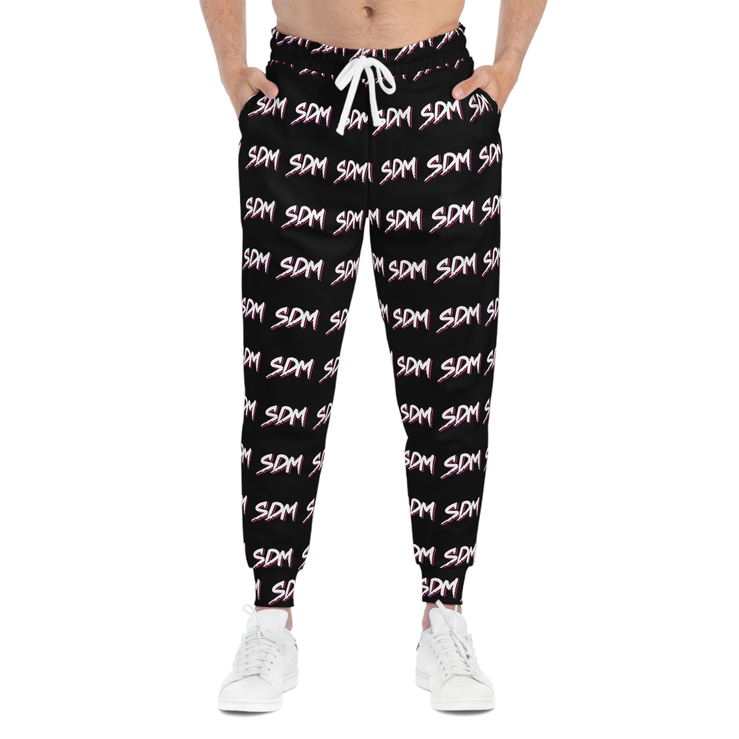 SDM White logo on Black AO Joggers