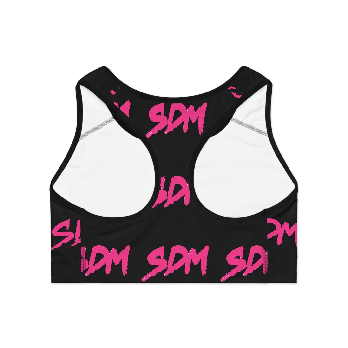 SDM Pink on Black AO Sports Bra