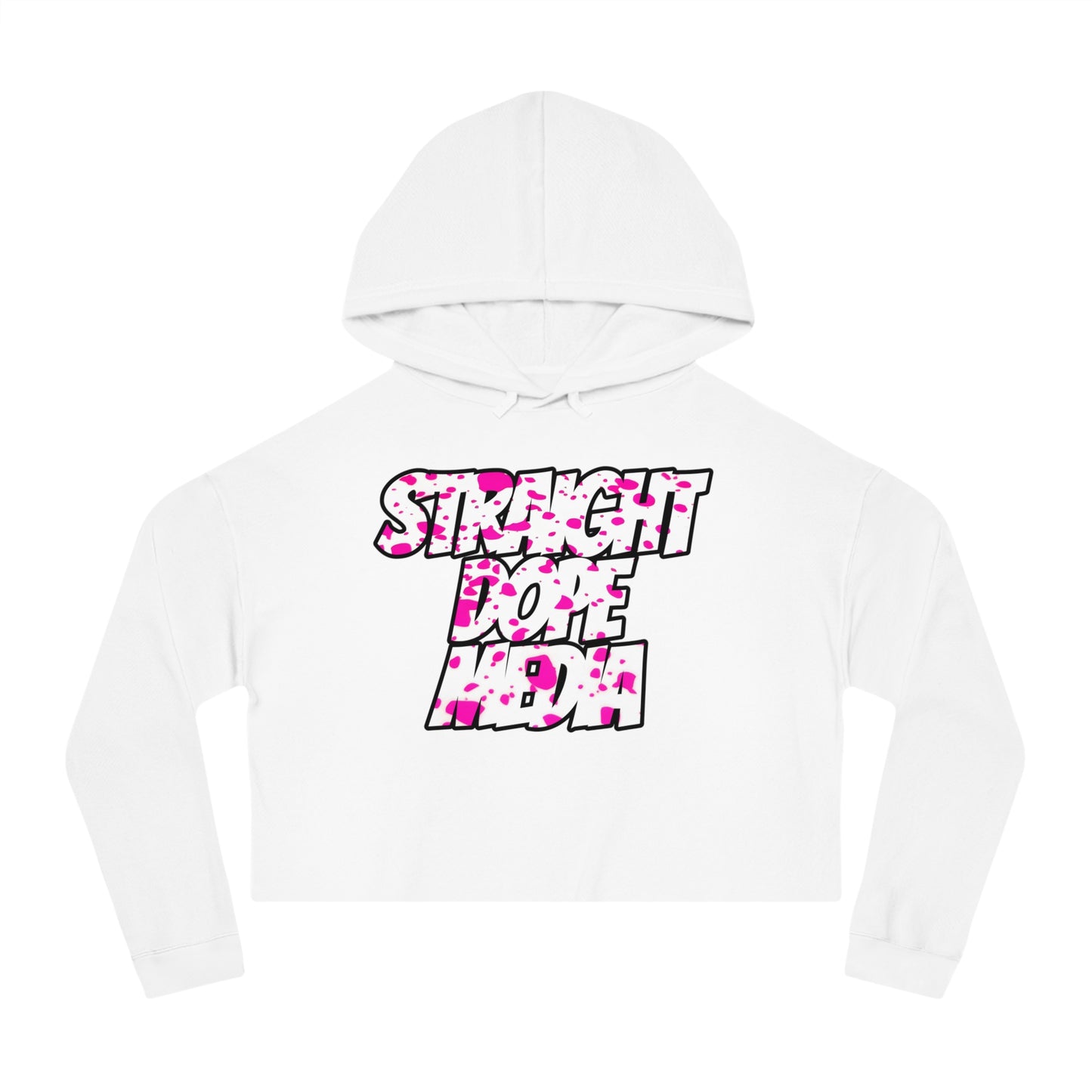 Straight Dope Media Paint Splatter Cropped Hoodie