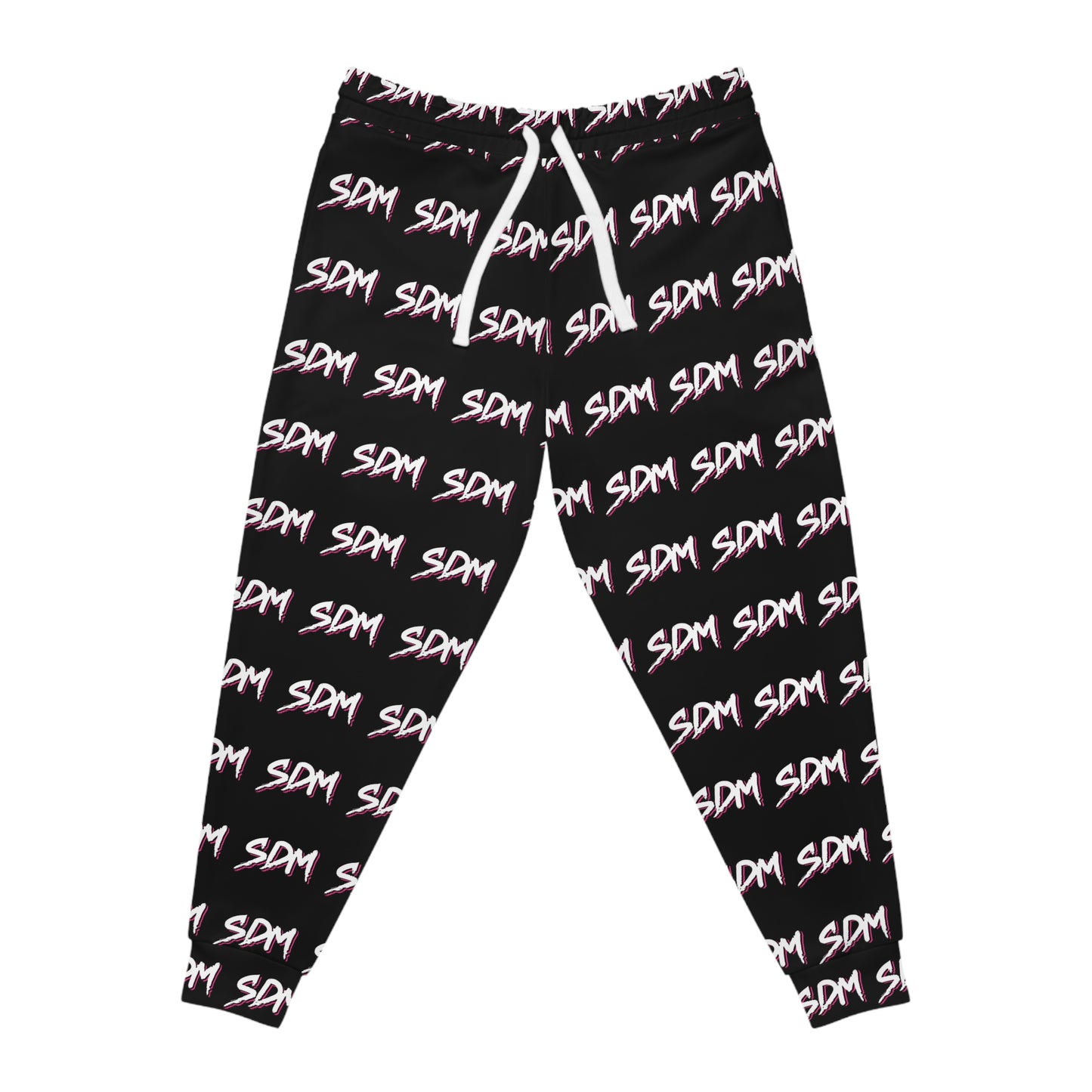 SDM White logo on Black AO Joggers