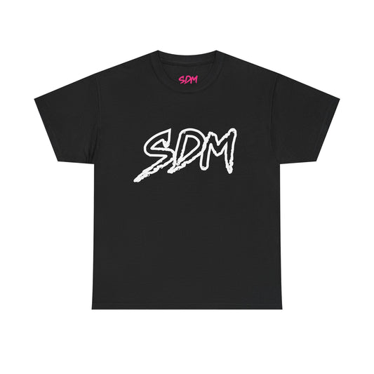 SDM White Outline Tee