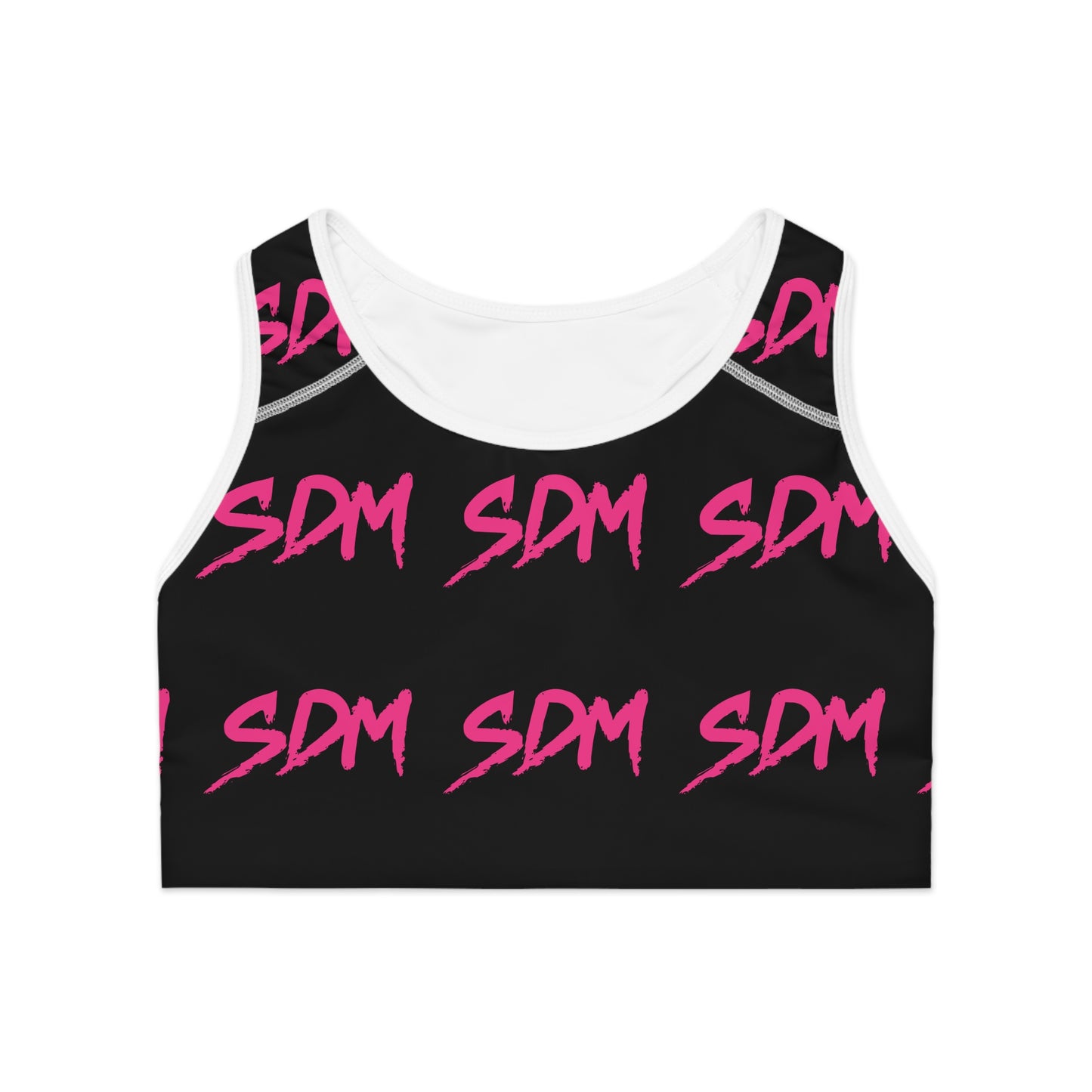 SDM Pink on Black AO Sports Bra