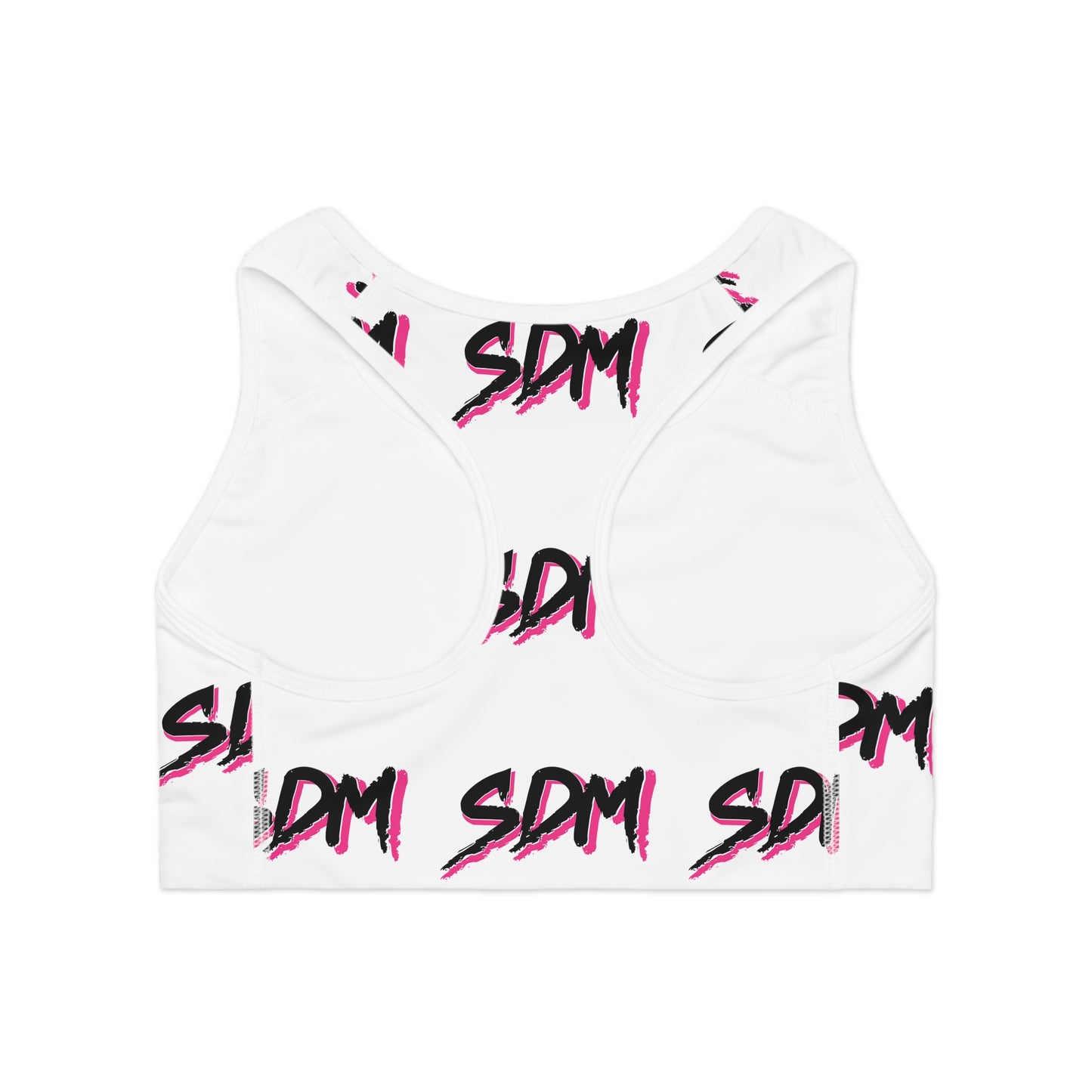 SDM 3 Color Logo on White AO Sports Bra