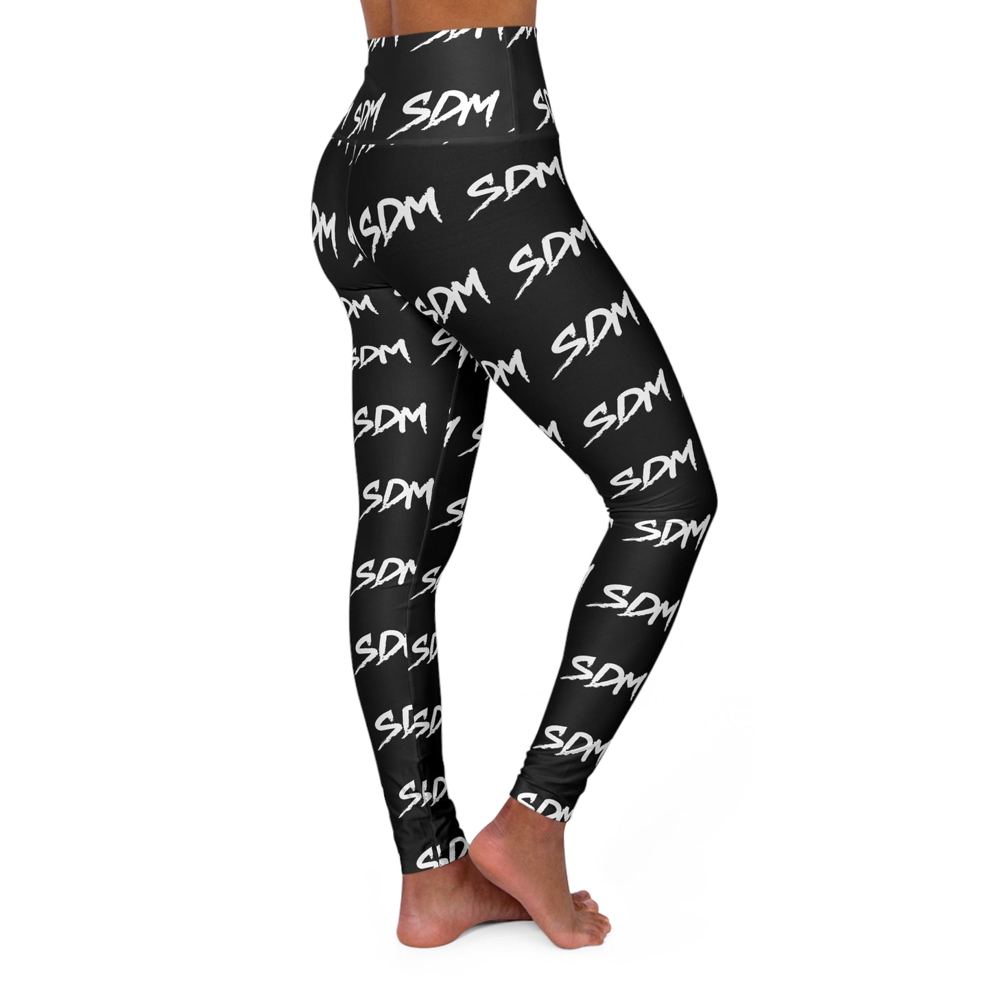 SDM Black Leggings White Logo
