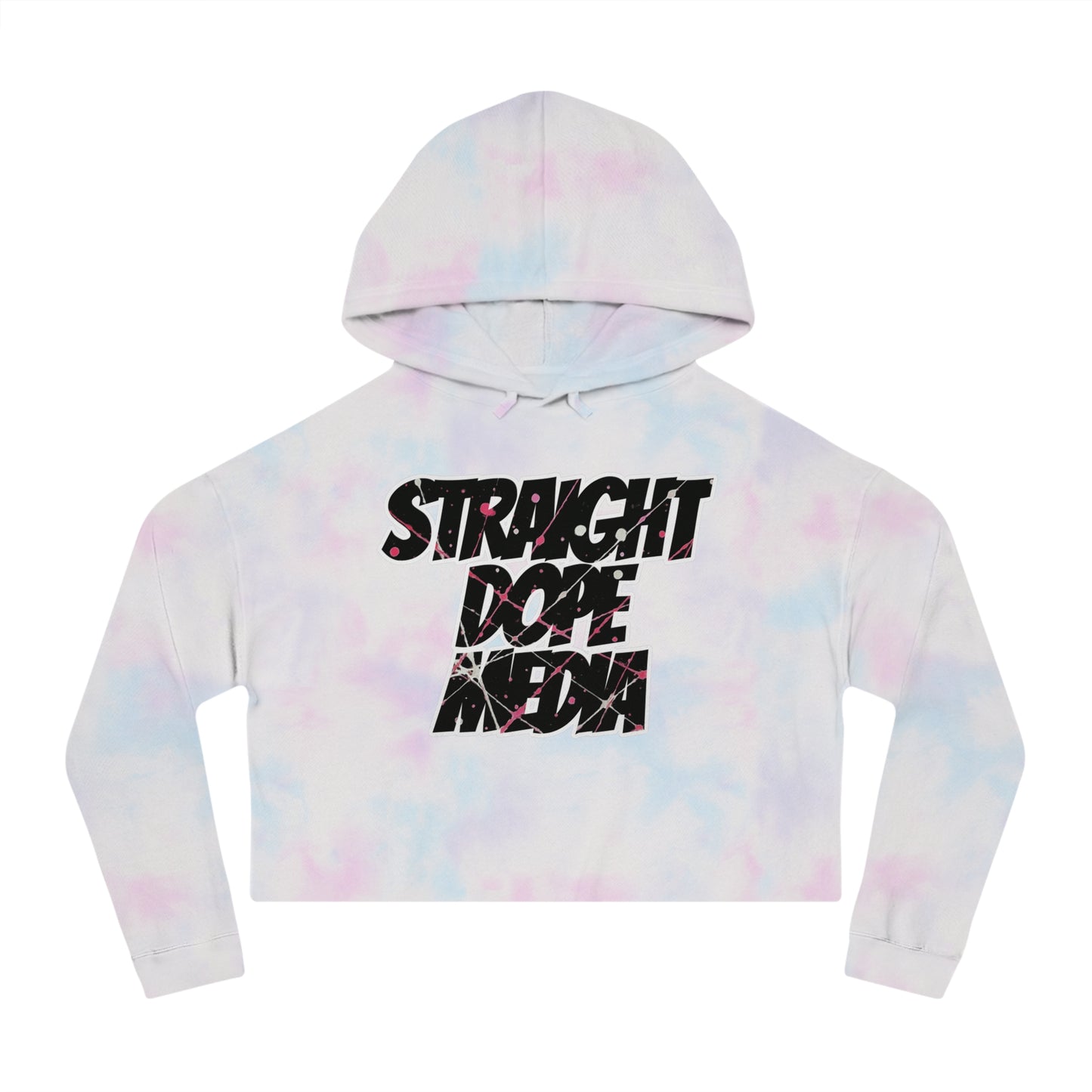 Straight Dope Media Paint Splatter Cropped Hoodie