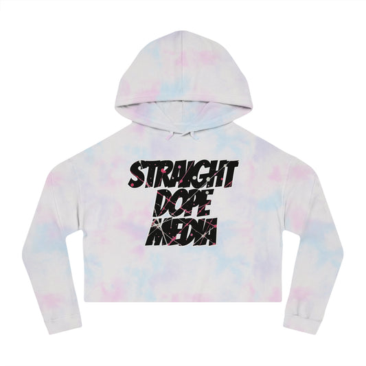 Straight Dope Media Paint Splatter Cropped Hoodie
