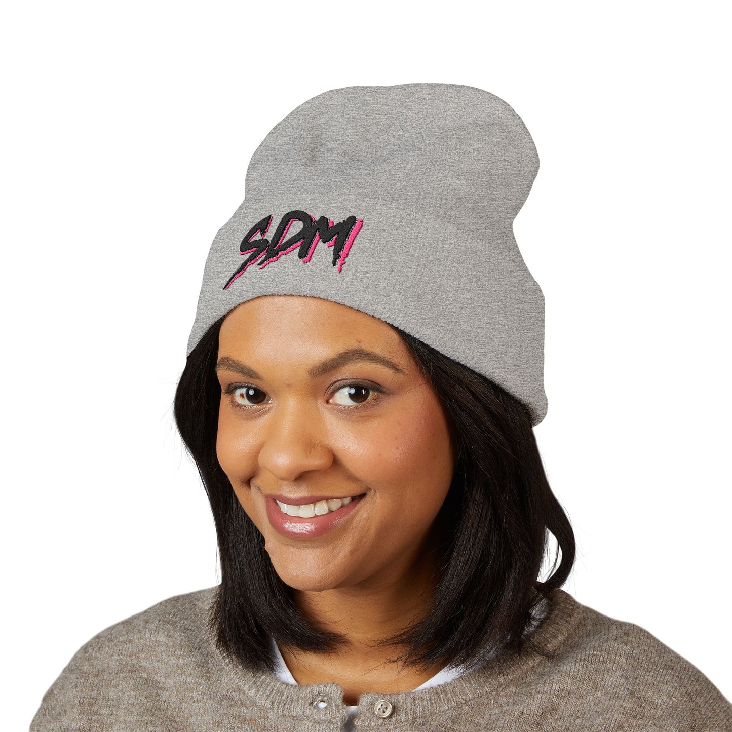 SDM 3 Color Black Logo Beanie