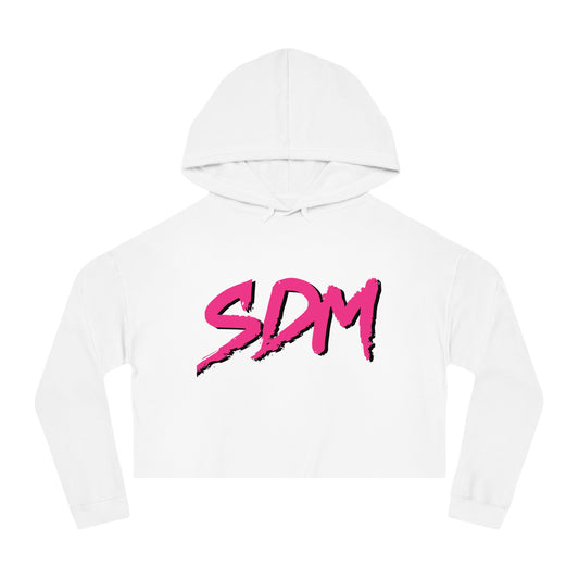 SDM Pink Text Cropped Hoodie