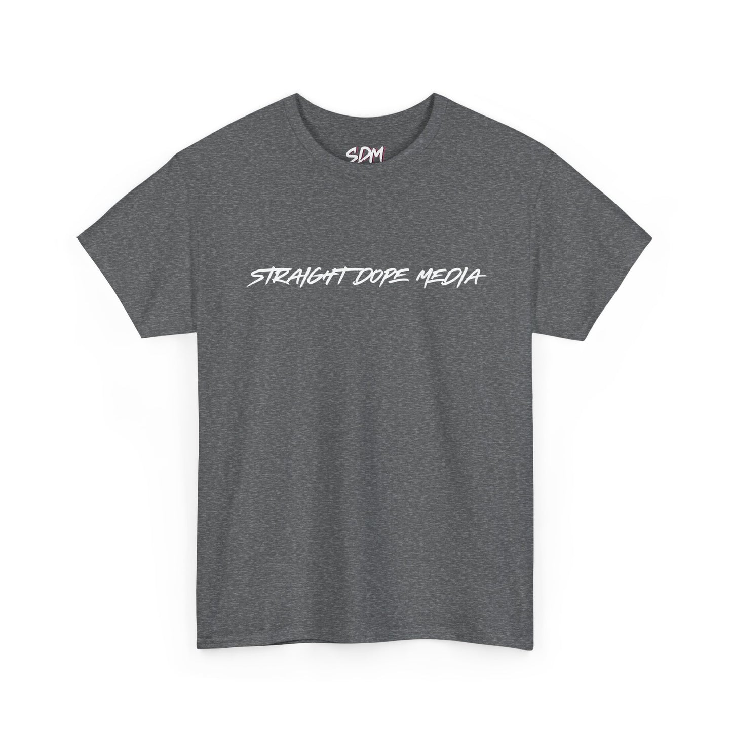 Straight Dope Media White Text Tee