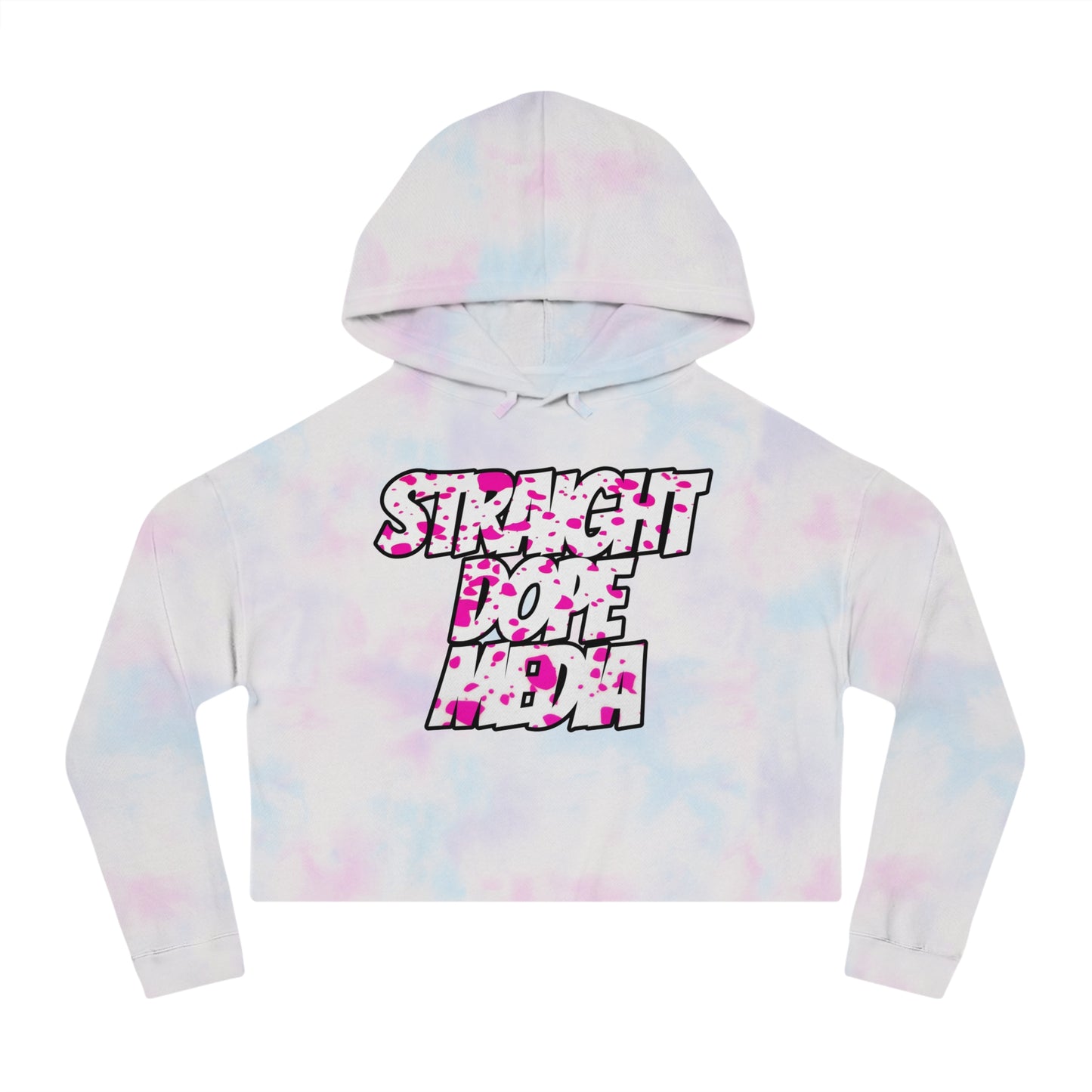 Straight Dope Media Paint Splatter Cropped Hoodie