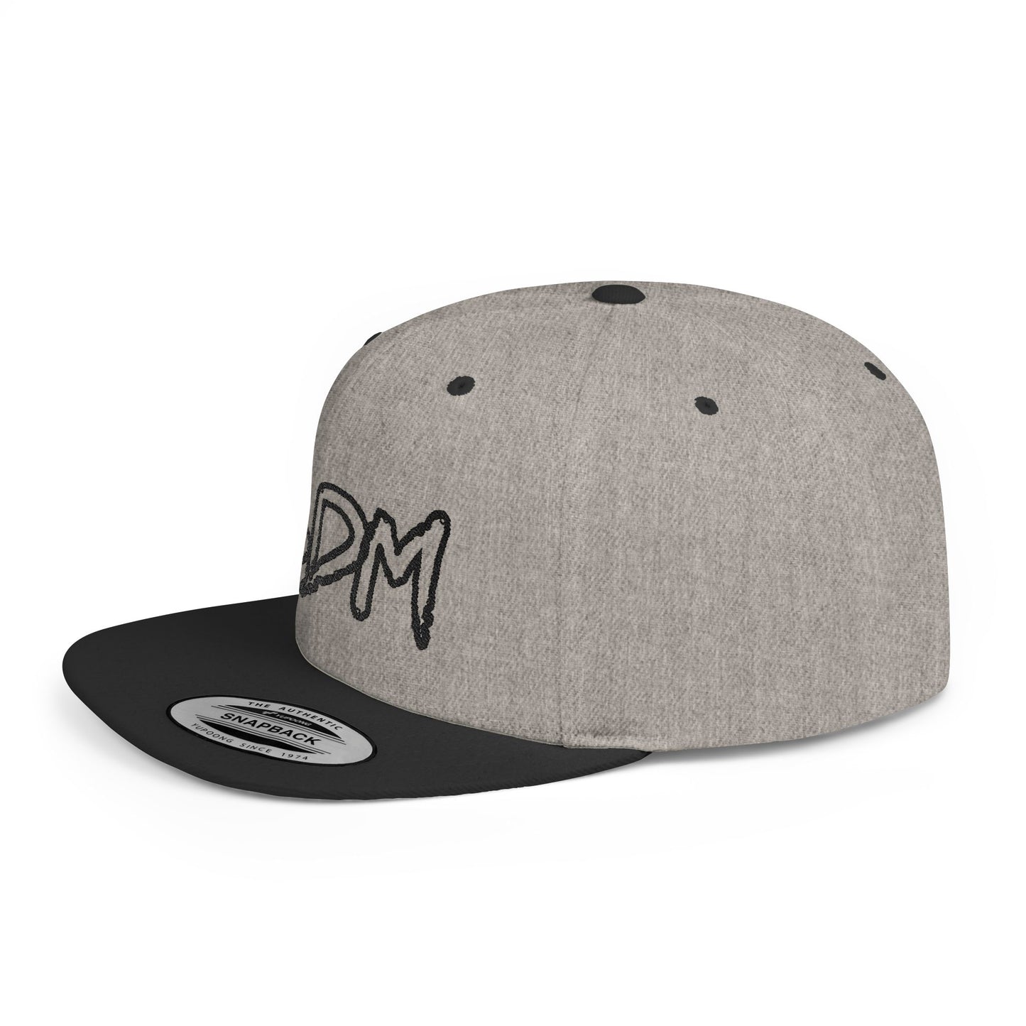 SDM Black Outline Logo Snapback Hat