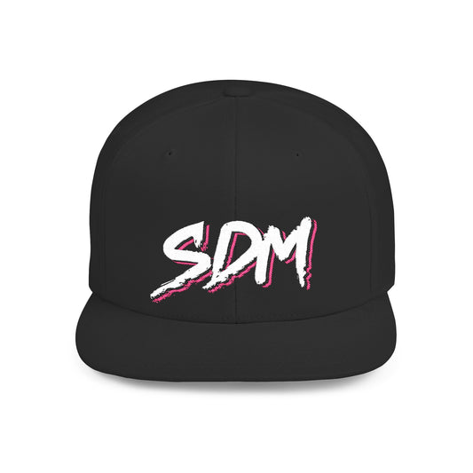 SDM Black Flat Bill Snapback