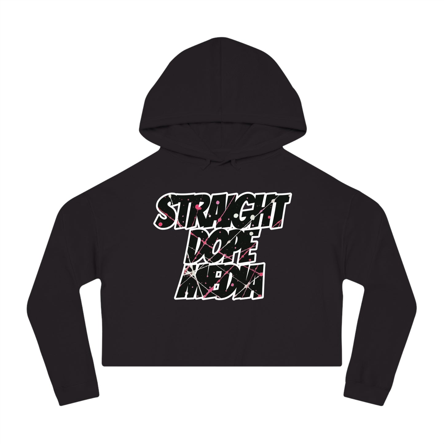 Straight Dope Media Paint Splatter Cropped Hoodie