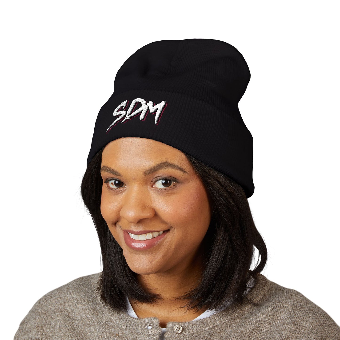 SDM 3 Color White Logo Beanie